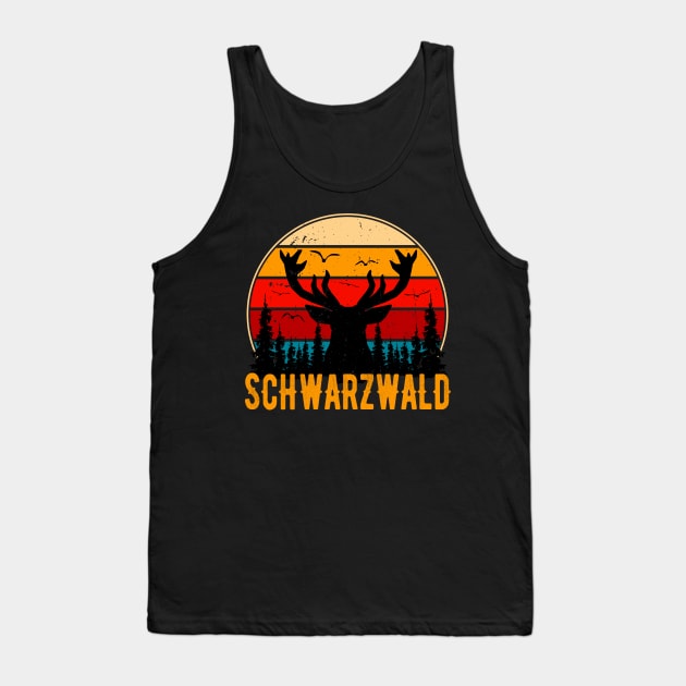 Schwarzwald Retro Hirsch Schwaben Schwarzwälder Tank Top by Foxxy Merch